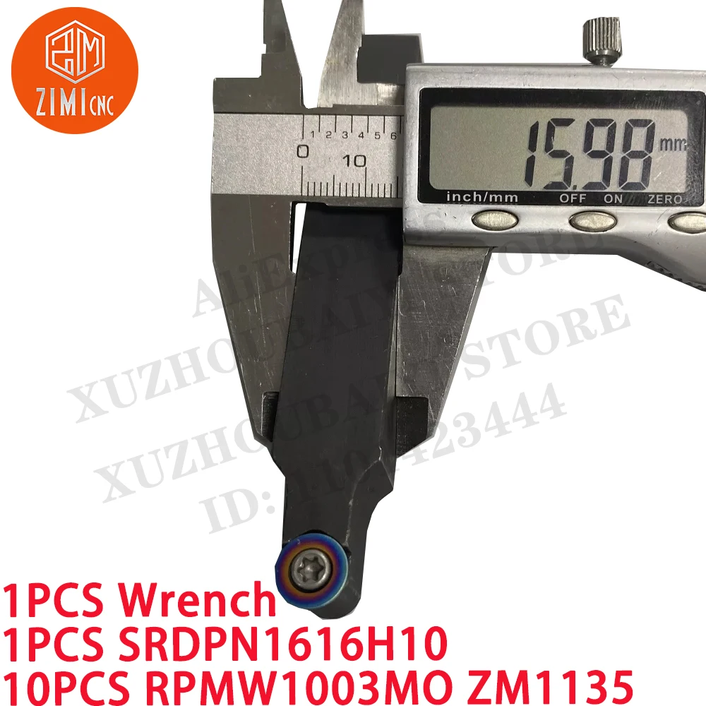 1PCS SRDPN1616H10 16 мм держатель токарного инструмента + 10PCS RPMW1003MO ZM1135 карбидные пластины