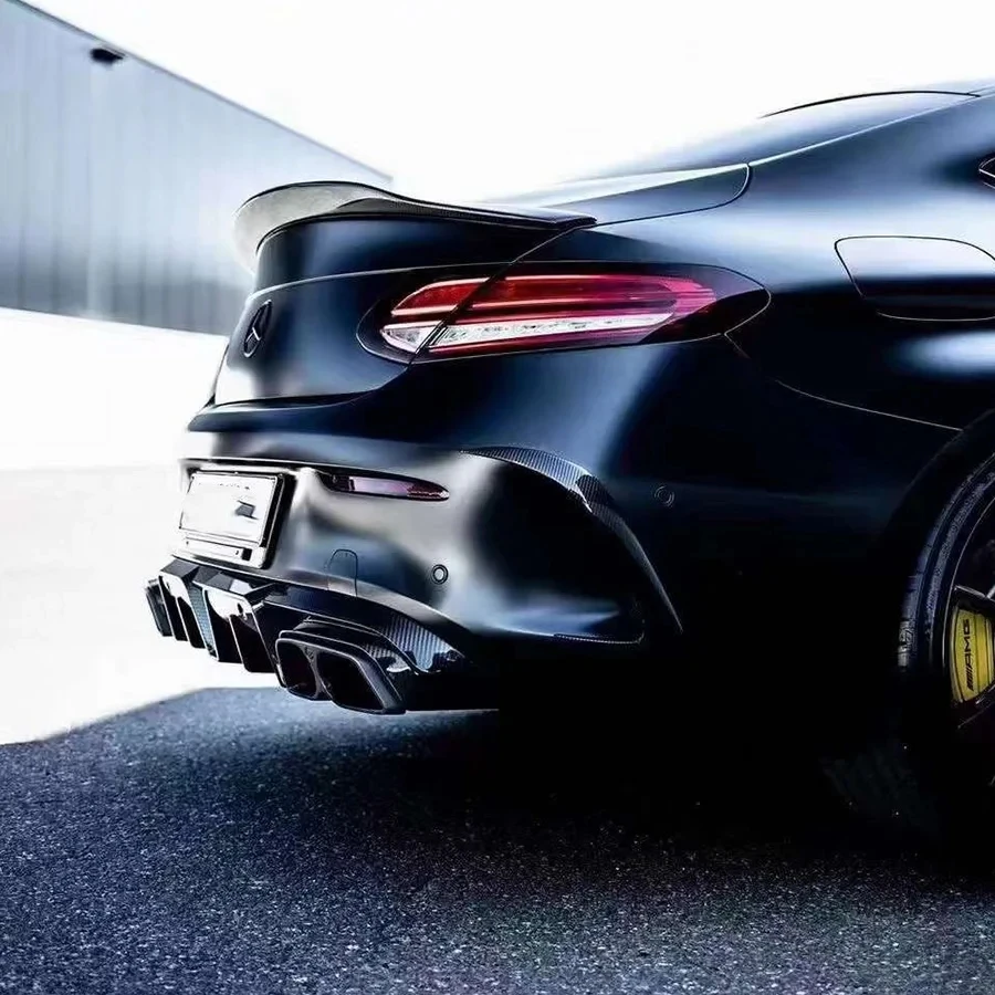 Для Mercedes Benz C Class W205 C43 C63 2 двери углеродное волокно Автомобильный задний бампер