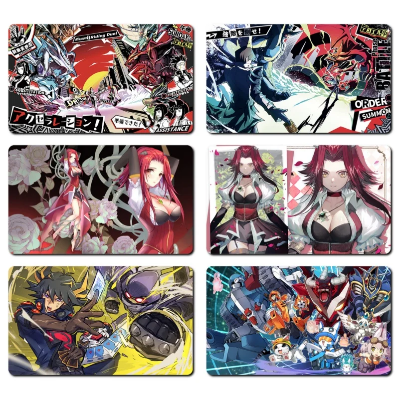 Yu-Gi-Oh Card Pad Egyptian God Seto Kaiba Yusei Fudo Akiza Izinski Diy Резиновый боевой коврик Аниме Фигурка