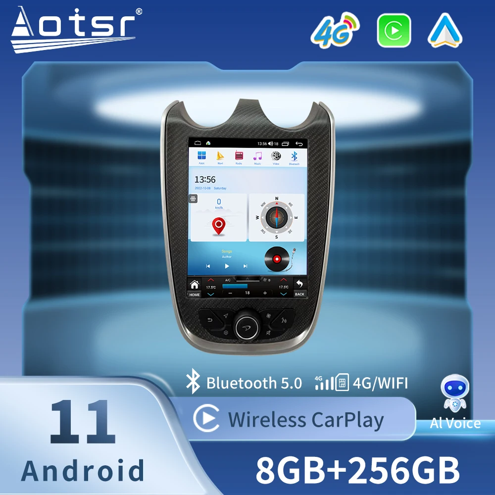

12.1inch Car Radio For Mclaren GT /570/540C/600LT Carbon Fibre Android 12 Multimedi Player GPS Navigation Carplay 2Din Stereo