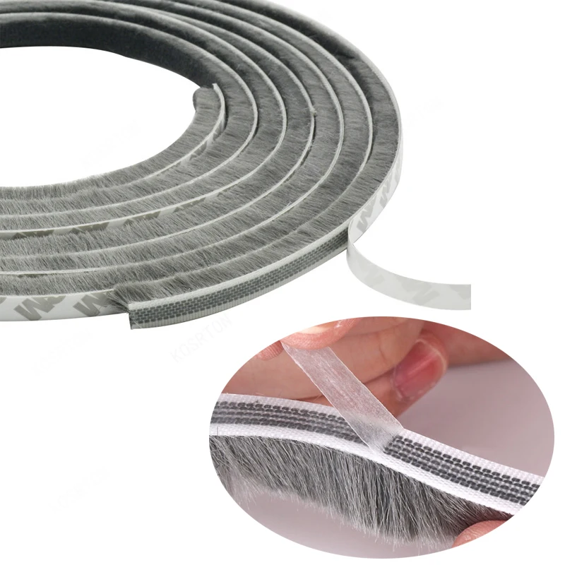 

6M Sliding Window Sealing Strip Self-adhesive Weatherstripping Window Soundproofing Brush Strip Door Gap Filler Sealant