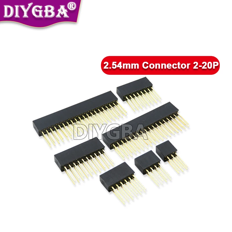 10PCS 2.54mm Single Double Row Female Long Pins 2~20Pin 11mm PCB Board Pin Header Socket Connector For Arduino For Raspberry Pi