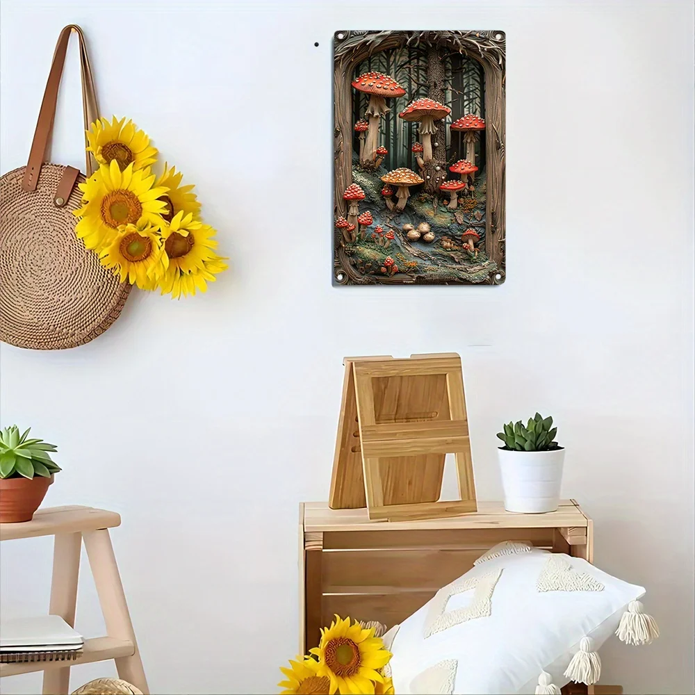 Металлический знак Грибной лес