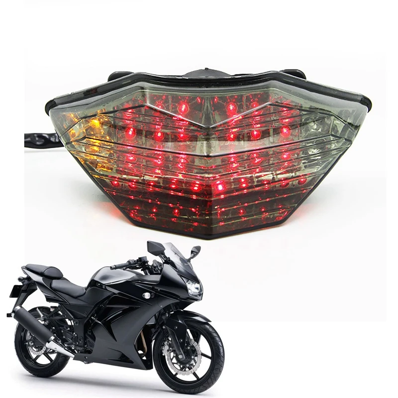 

Motorcycle Modified LED Turn Signal Rear Warning Tail Light Brake Light For Kawasaki Ninja 250 250R 300 Z300 2013-2016