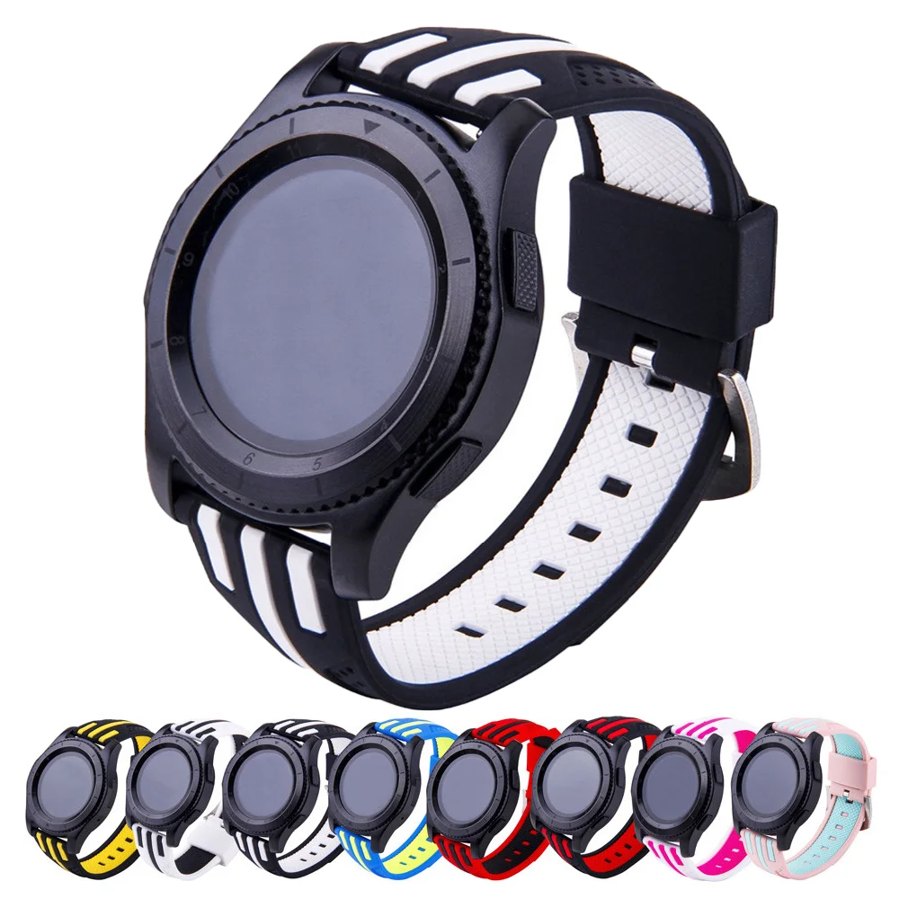 

Ремешок силиконовый для samsung galaxy watch 4 Gear S3 Frontier 46 мм 3 45 мм, браслет для наручных часов huawei watch gt 2 pro, 22 мм