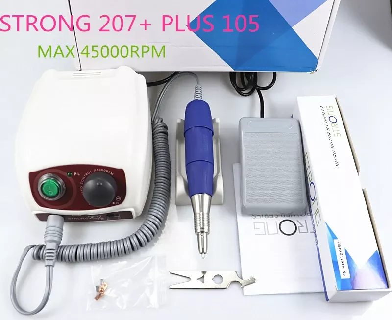 

Фрезер Strong 40000 Электрический для ногтей, 207 об./мин., 65 Вт