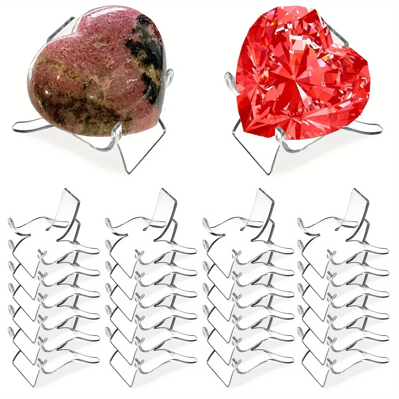 Акриловые подставки 24 шт. прозрачные полки из плексигласа для хрустальных жеодов