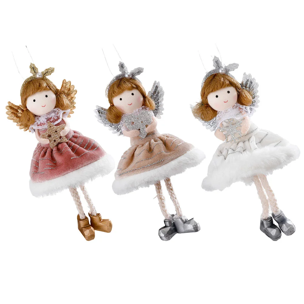 

3 Pcs Christmas Hanging Ornament Xmas Tree Decoration Ornaments Party Cloth Adorns