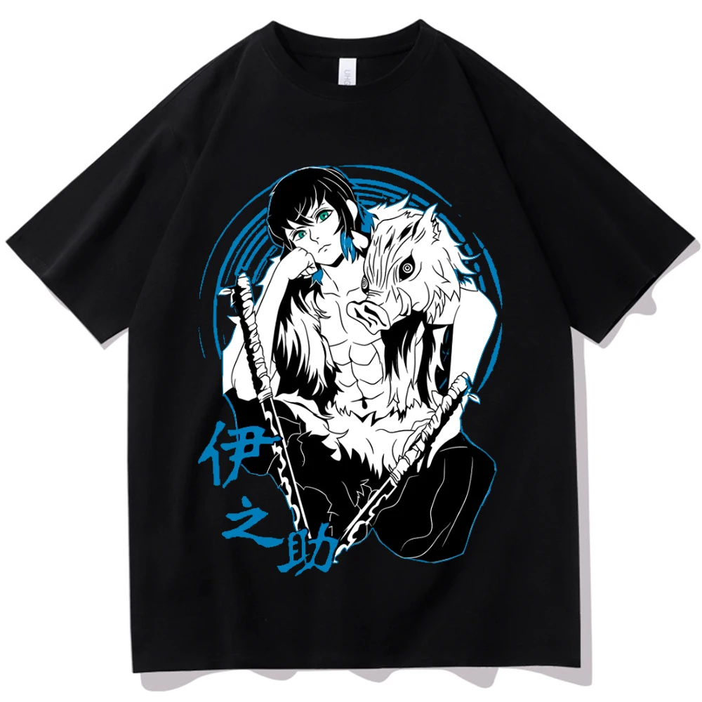 

Inosuke Anime Shirt Demon Slayer Shirt Japanese Style Gift for Inosuke Anime Fans Unisex O-Neck Short Sleeve Shirts