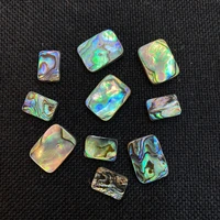 3pcspack natural abalone shell cabochons rectangular shape necklace earring accessories ring face size 10x15mm 15x20mm