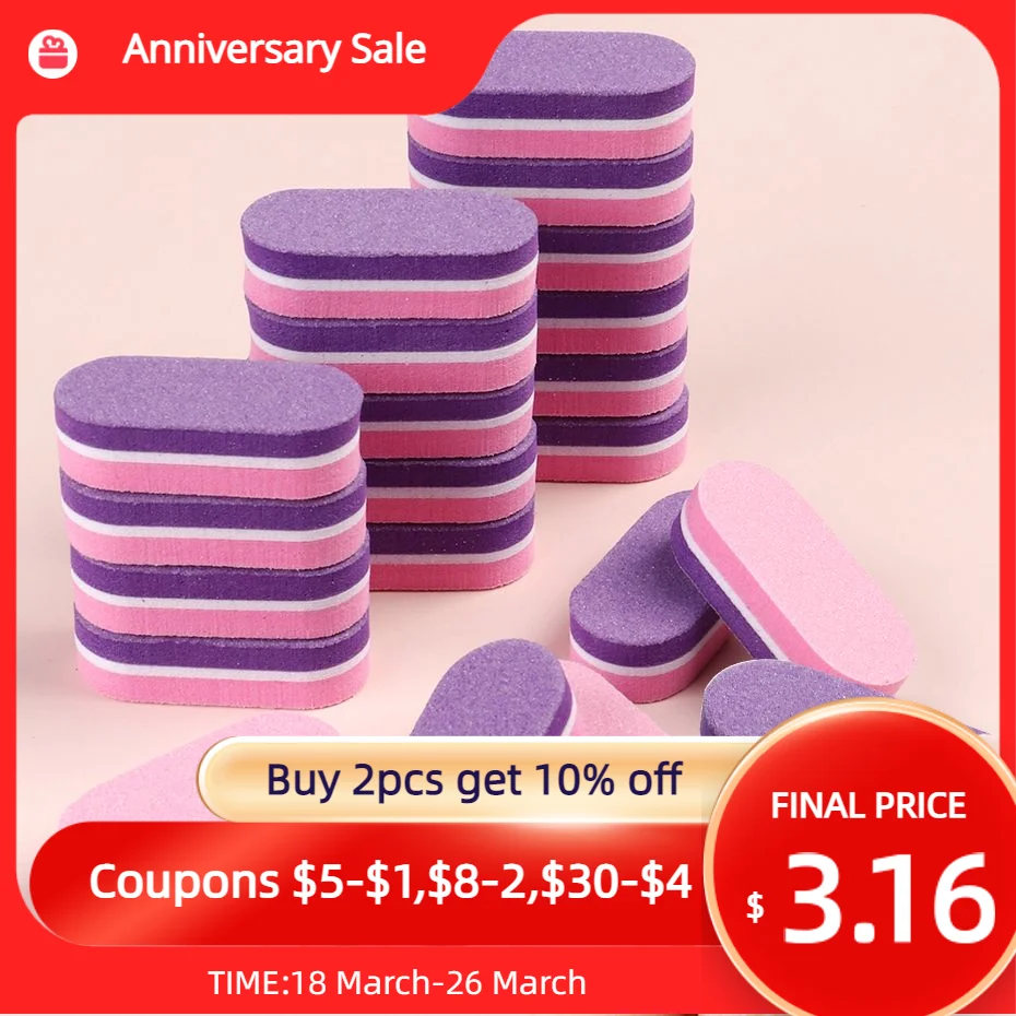 

20 шт. профессиональные мини пилки для ногтей пилки художественная шлифовка для ногтей губки сливочное масло блок грунтовка Маникюр Педикюр шлифовальные инструменты