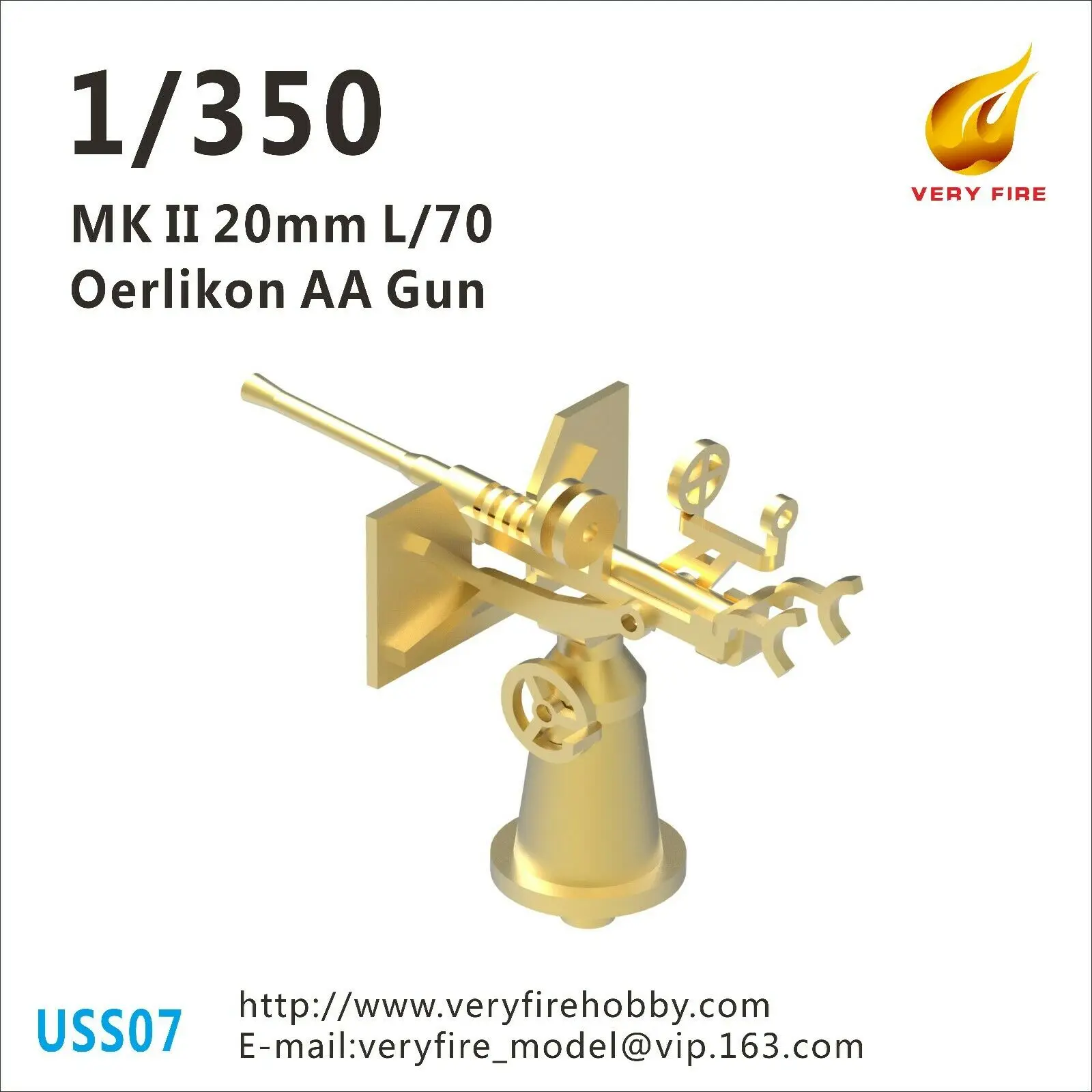 

VeryFire USS07 1/350 MK II 20mm L/70 Oerlikon AA Gun