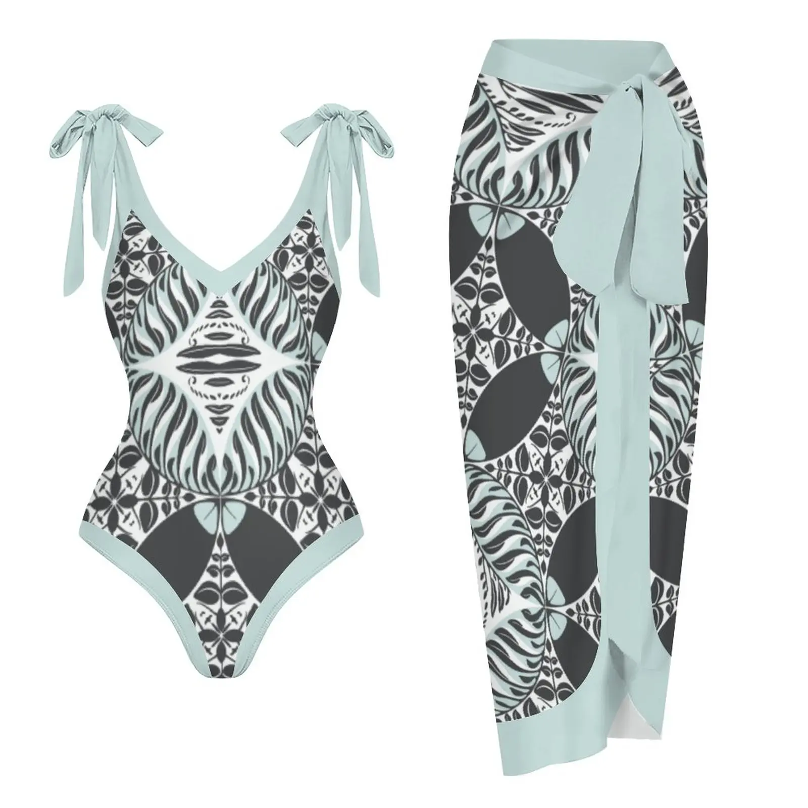 

Женский комплект бикини пуш-ап с цветочным принтом и оборками