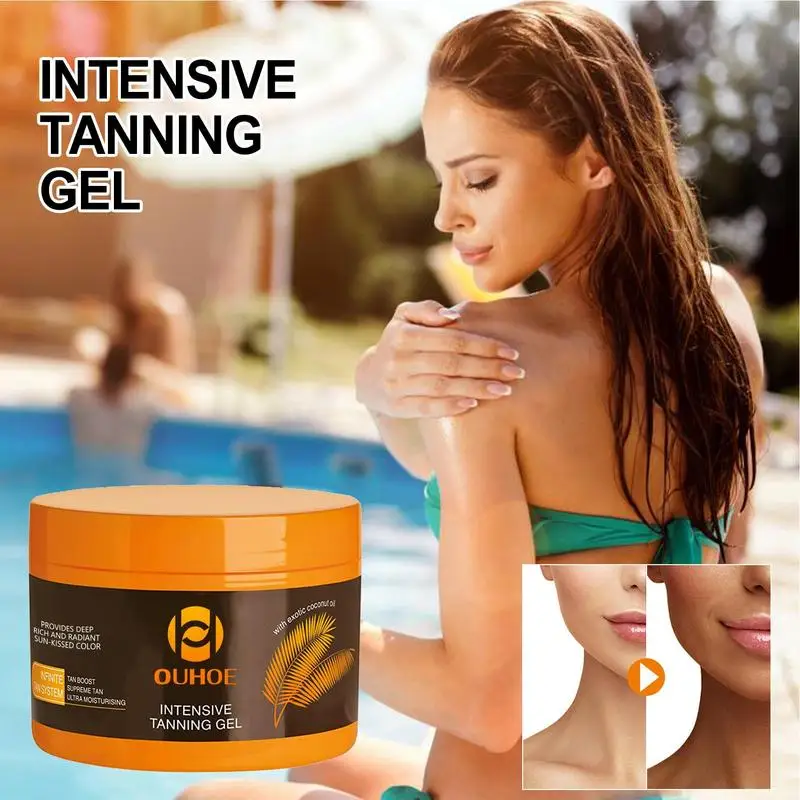

Brown Self Tanning Gel Natural Self Tanner Portable Quick Absorb Bronzer For Outdoor Moisturizing Long Lasting Carrot Oil