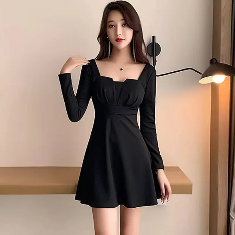Новинка Осень 2024 пикантное женское платье с длинным рукавом Элегантная