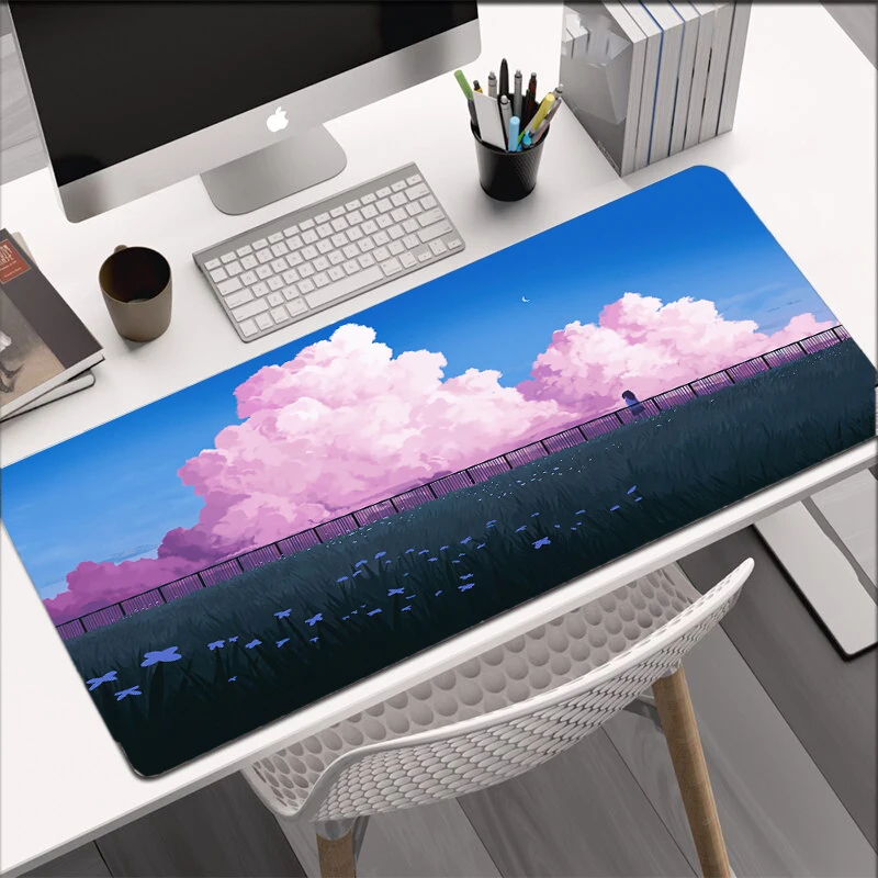 

Japan Street Landscape Large Mouse mats Gamer Dedicated Computer Keyboard Accessories Personalized Rubber Non slip Desktop Pad