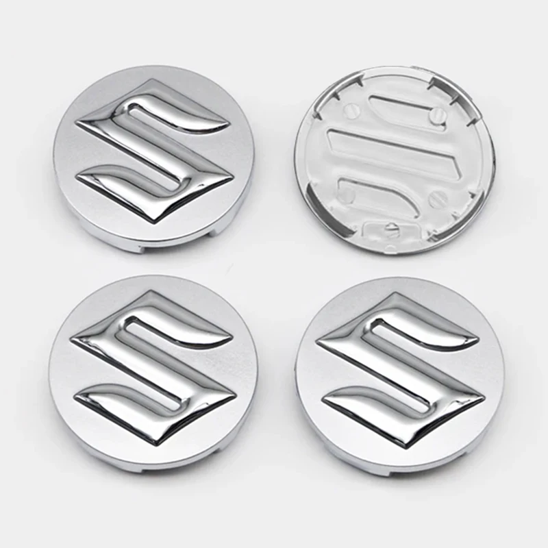 

4 шт., 54 мм, 56 мм, 60 мм, колпаки для ступиц Suzuki, колпаки для центральных колес автомобиля, наклейки для Suzuki JIMNY Grand vitara Sx4 swift Alto, аксессуары