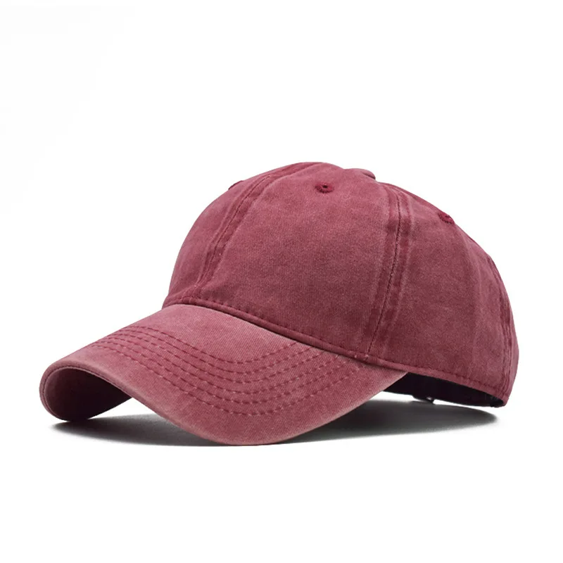 

High quality Washed Cotton Adjustable Solid color Baseball Cap Unisex couple cap Fashion Leisure dad Hat Snapback cap