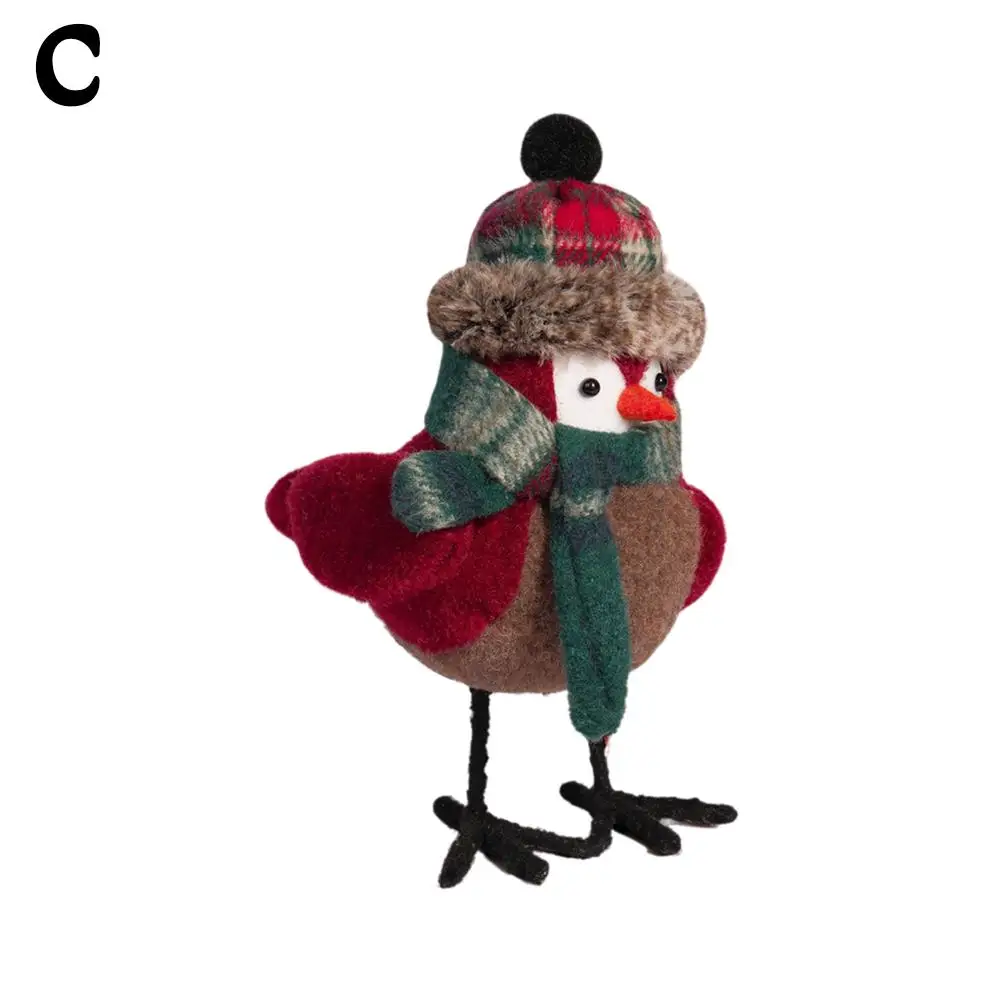 2024 рождественские милые птицы креативные Санта-Клаус птица стоячие настольные