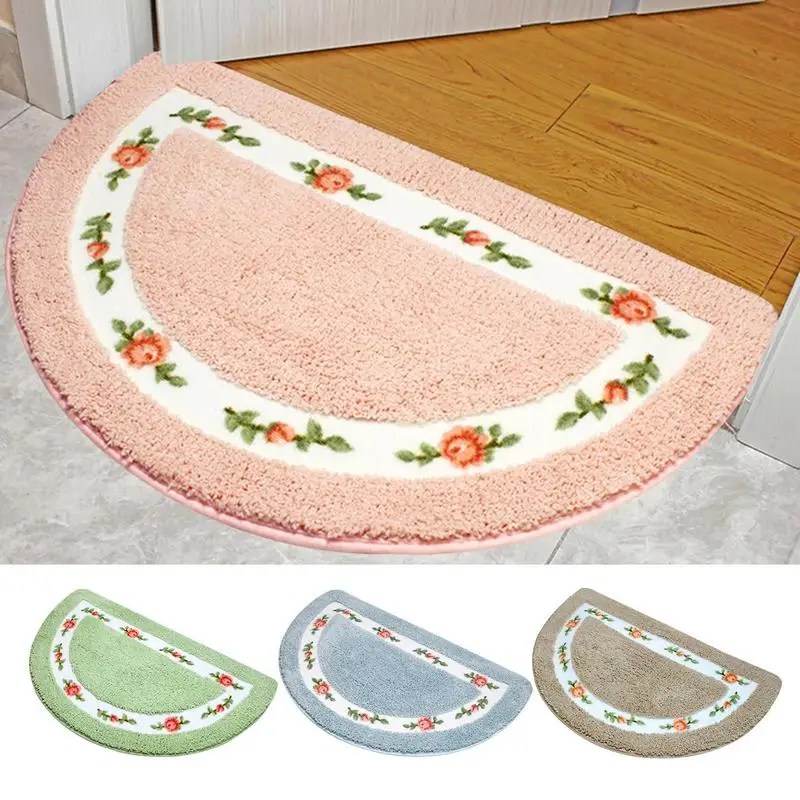 

Rose Flower Area Rugs Bathroom Floor Mats Pink Soft Plush Shaggy Bath Carpet Machine Wash Dry Bath Mats Decors For Tub Shower