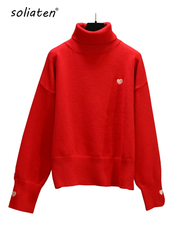 

Толстый Теплый Женский пуловер с высоким воротником; Сезон осень-зима; Вязаный мягкий джемпер; Свитер с длинными рукавами; Femme; Топ C-032