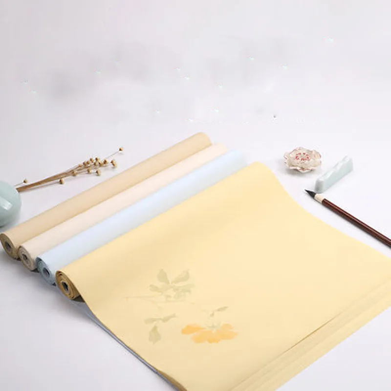 

5 Sheets Batik Half Ripe Xuan Paper Antique Small regular seal script calligraphy Writting Painting Paper