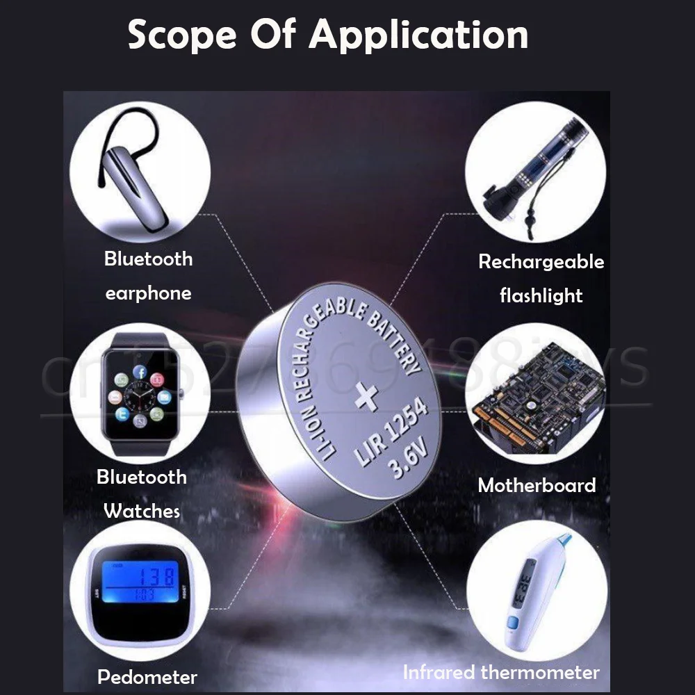 Литий-ионная аккумуляторная батарея LIR1254 3 6 CP1254 для TWS беспроводных Bluetooth