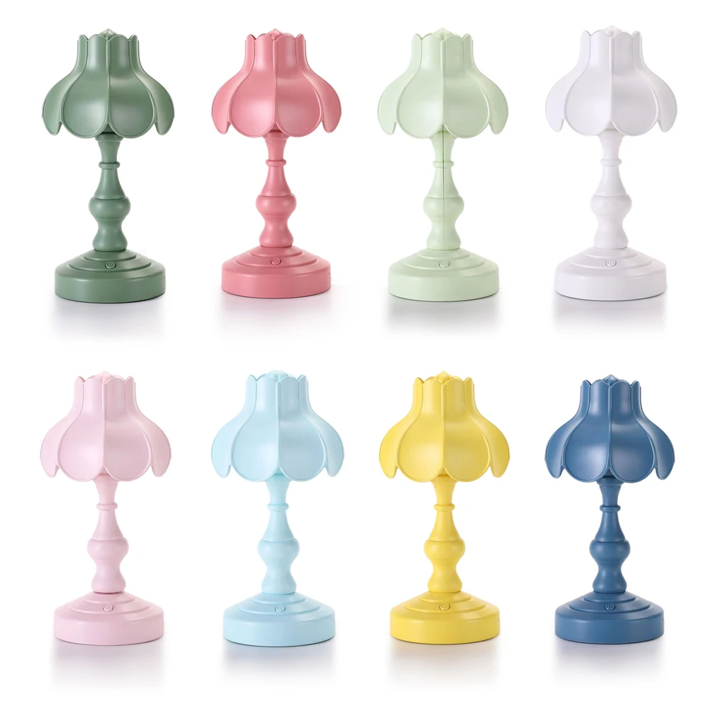 

Table Light Flower Shape Decoration LED Night Lamp Flashless Bedroom Switchable Decorative Lighting Dormitory Pink