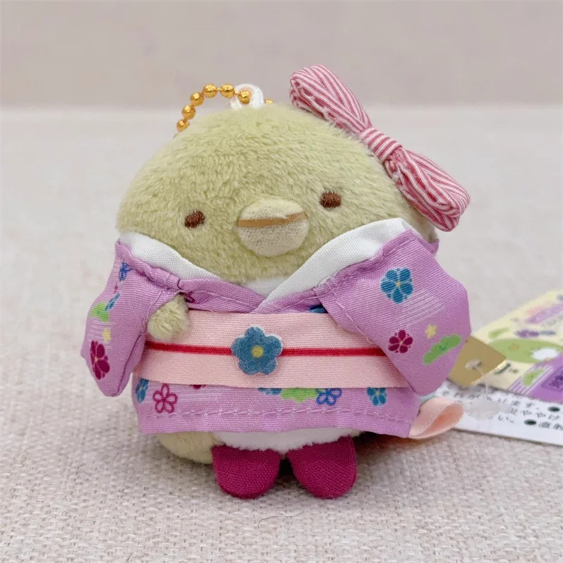 Фото Sumikko Gurashi кимоно плюшевый брелок-талисман брелок жареные креветки Neko Cat Kawaii милая сумка брелки очаровательная шариковая цепочка игрушки для девочек №5