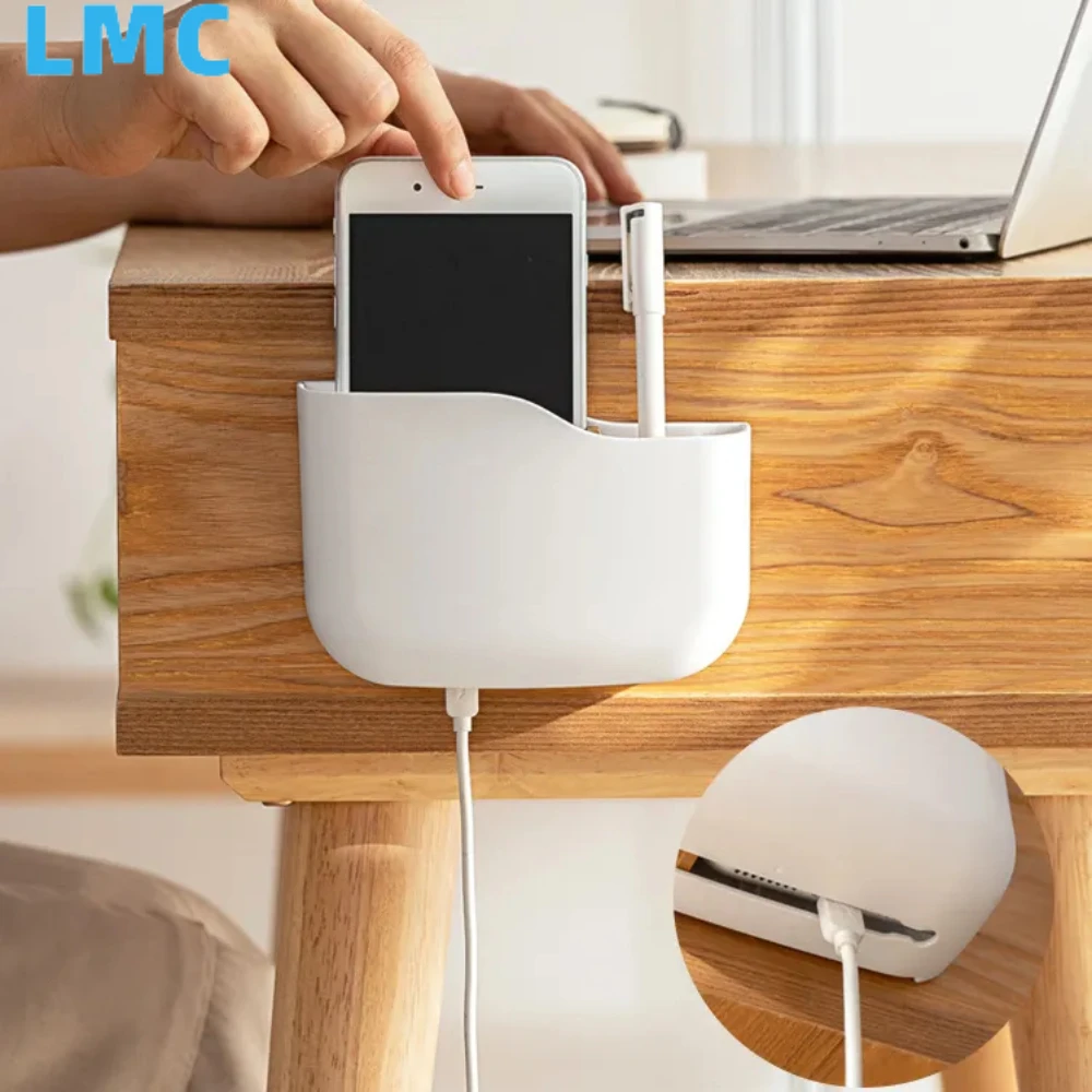 

LMC Remote Control Storage Box Partition Wall Storage Box Remote Control Holder Universal Media Player Controller Holder White