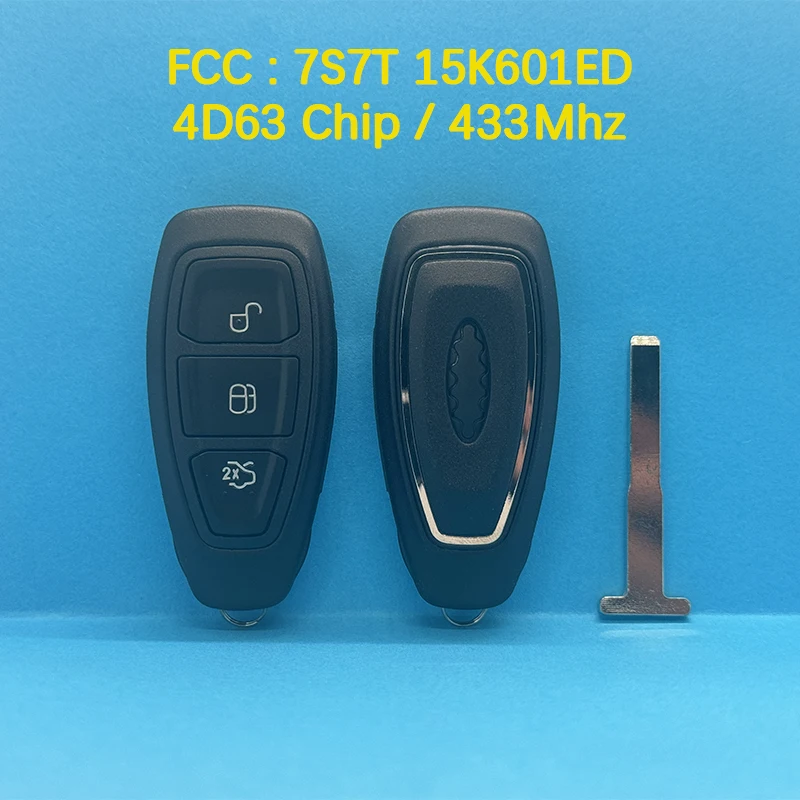 

CN018042 Послепродажный 3-кнопочный смарт-ключ дистанционного управления FCC KR55WK48801 164-R8048 4D63 Чип 433 МГц для Ford Focus Fiesta C-Max 2011-2019