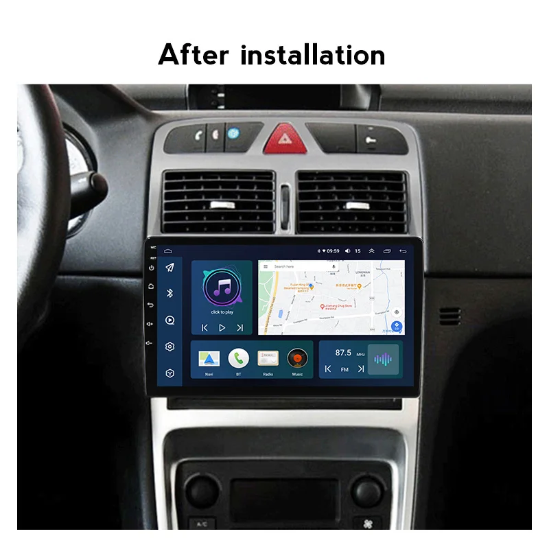 2 Din Android Автомобильные считыватели видео BT GPS-навигация для Peugeot 307 2004-2013 Carplay Радио