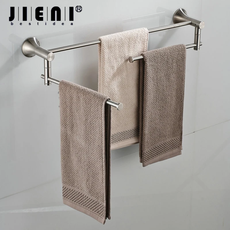 Rail Holder Storage Rack Shelf Bar Hanger Double Handles Tow