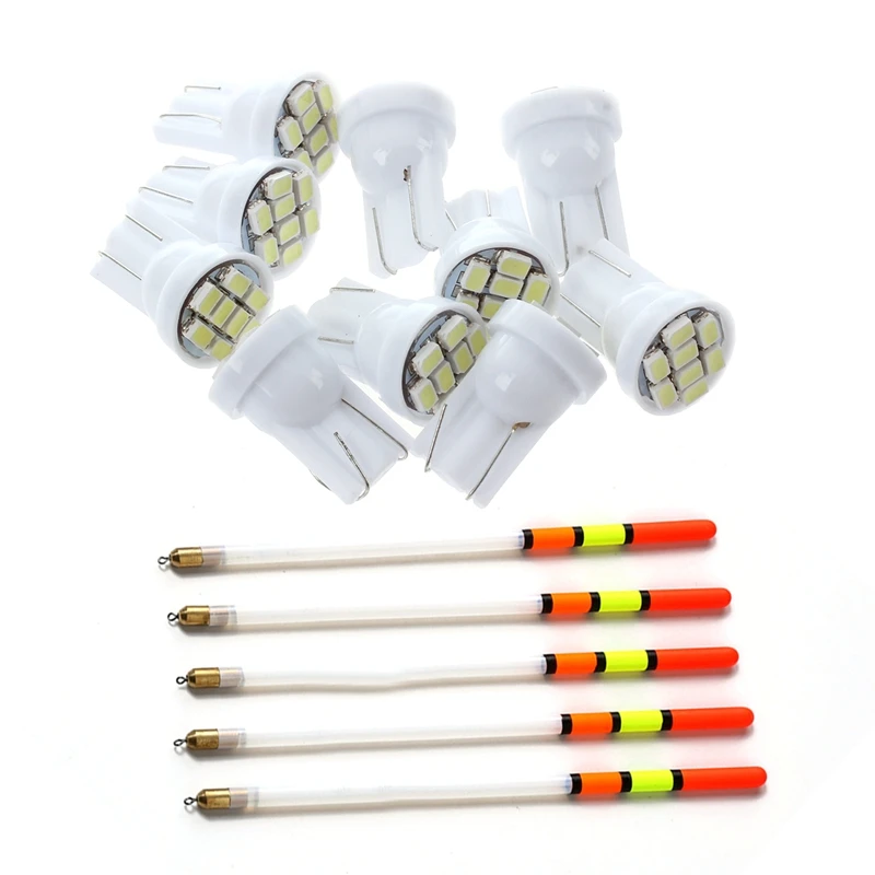 

12Pcs Led Bulb Light: 10Pcs T10 W5W 8 SMD LED White - Light Interior Light Bulb 12V & 2Pcs H11/H8/H9 Mini1 Led Headlight 36W 600