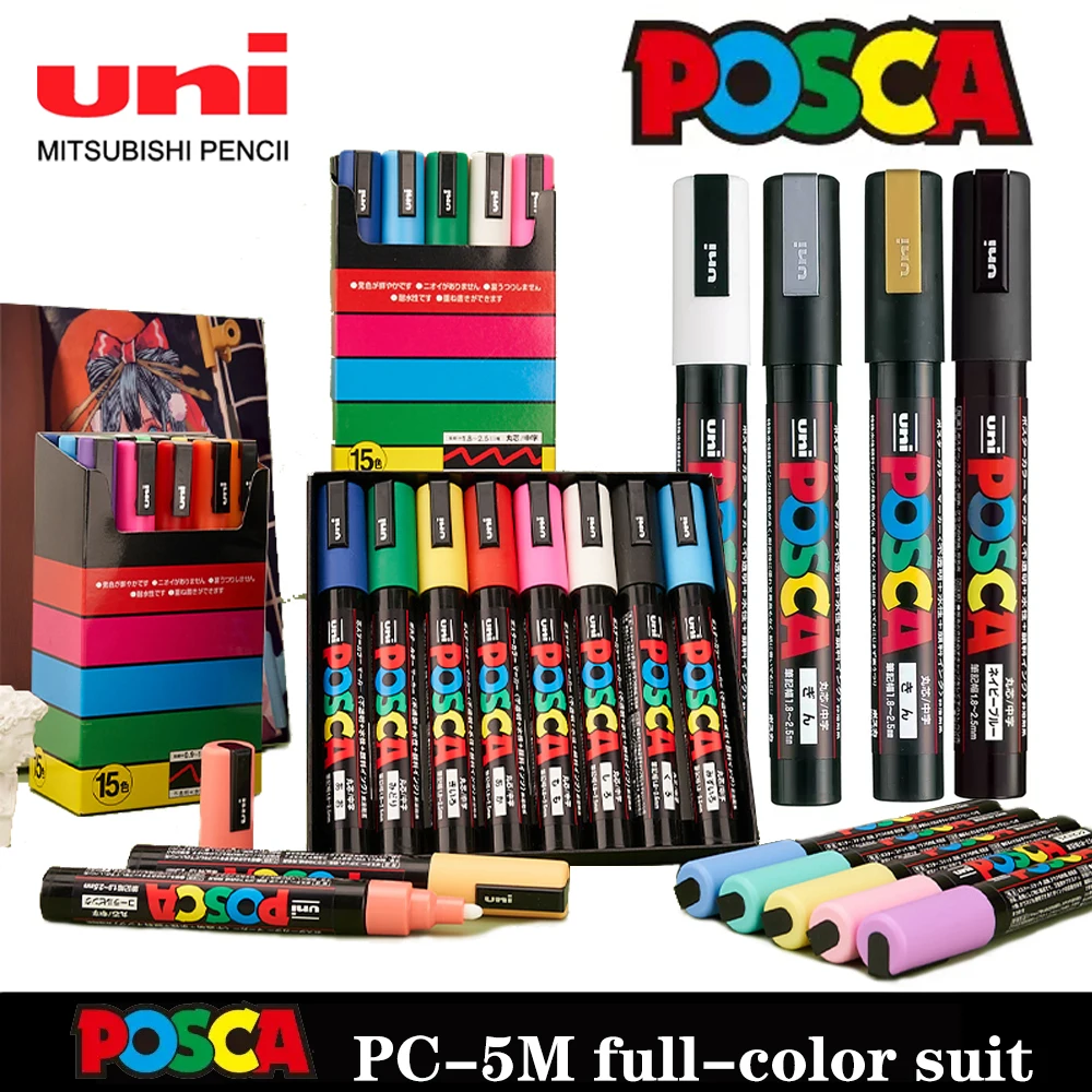 Full Set Pc-5m Pop Poster Advertising Pen Comic Painting Graffiti Comic Acrylic Pens Art Supplies Stationery