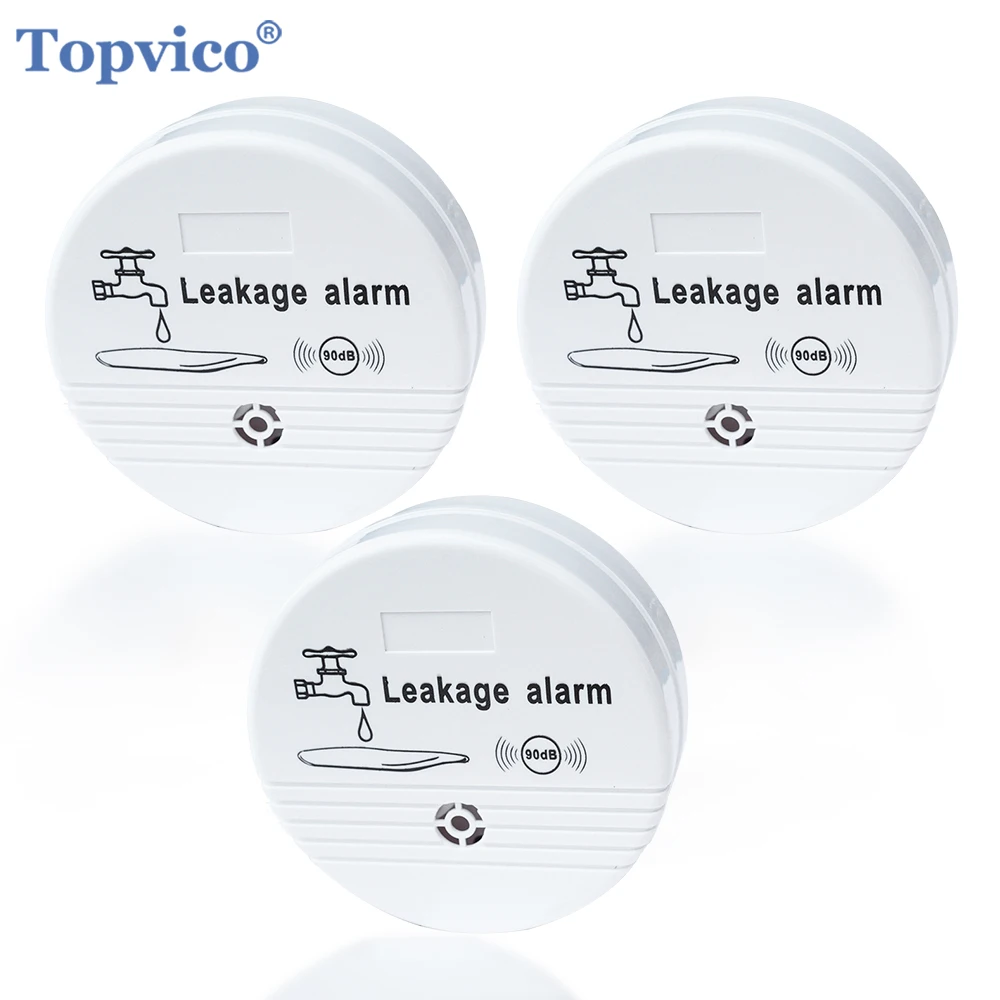 

Topvico 3 шт. датчик утечки воды детектор сигнализации 90 дБ голосовой беспроводной детектор утечки воды домашняя безопасность домашняя охранная сигнализация
