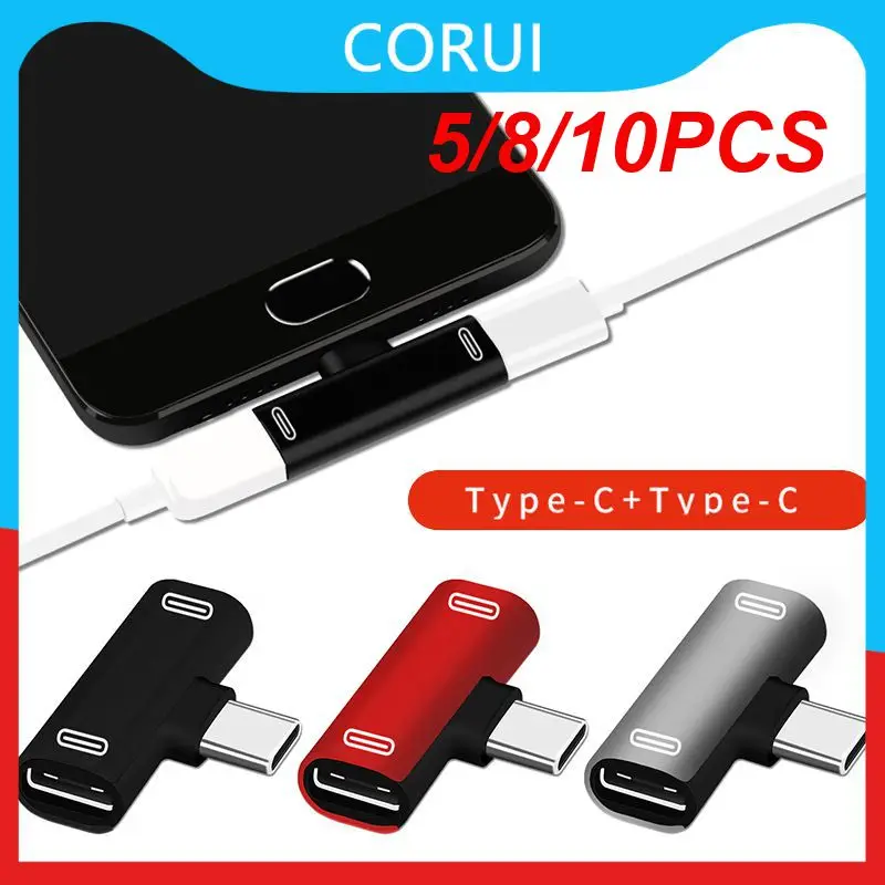

10PCS Headphone Converter Converter For Redmi Audio Type-C Adapter Dual Type C Jack For Earphone Listen Music + Charging