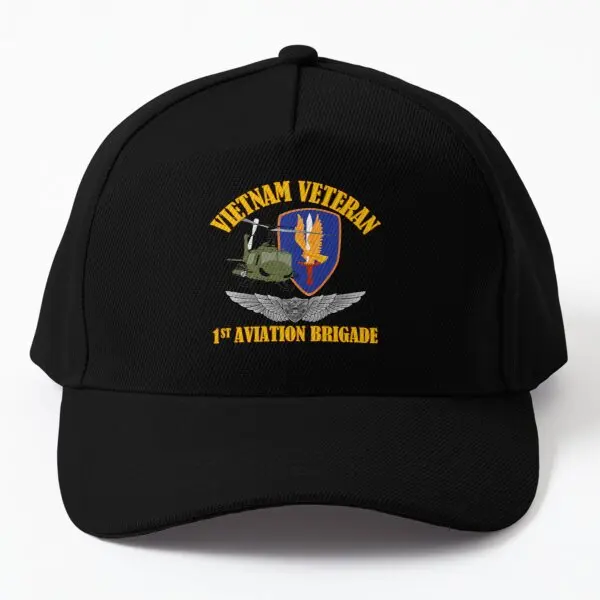 

1St Avn Bde Vietnam With Aircrew Wings Baseball Cap Hat Czapka Outdoor Fish Hip Hop Summer Sun Women Bonnet Snapback Black