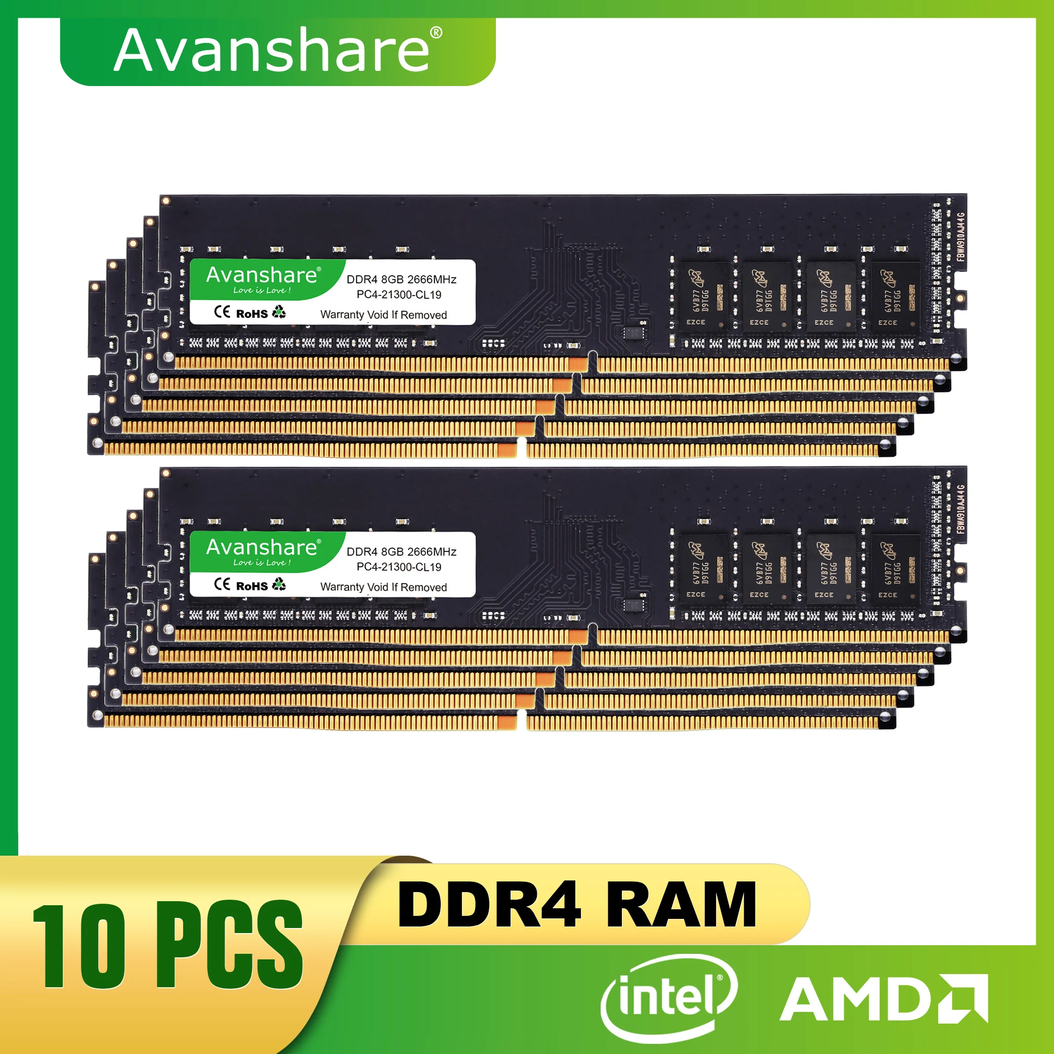 10 ./, 4  8  DDR4 2400  2666  288PIN Intel  AMD