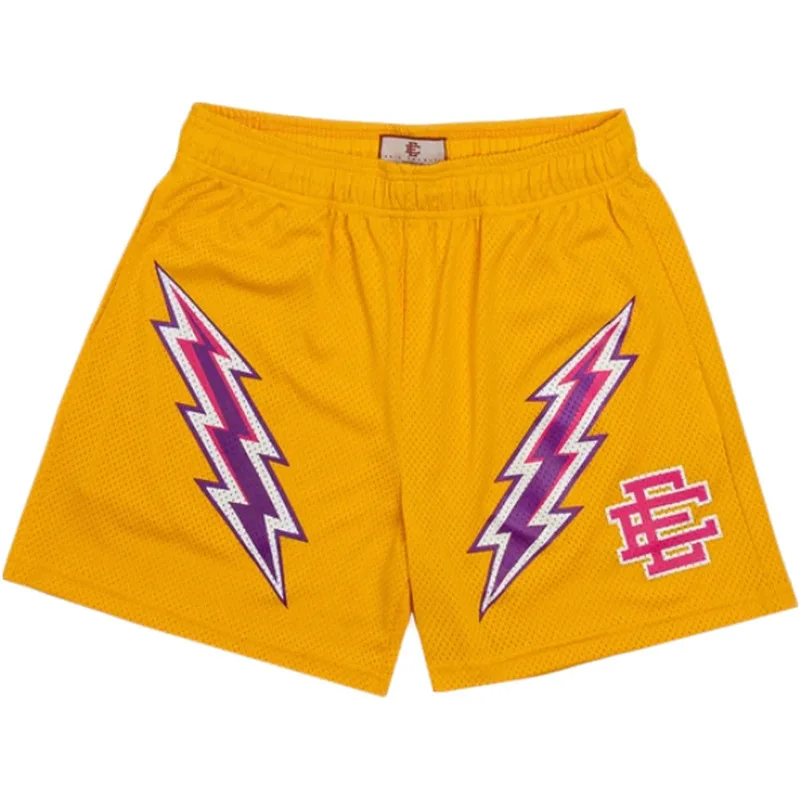 

New Mesh Prints Jogger Shorts Men Short Pants Gyms Fitness Bermuda Quick Dry Beach Shorts Male Sweatpants