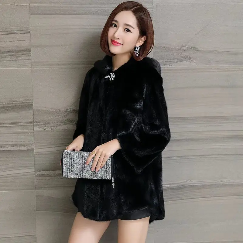 Winter Coat for Women Faux Fur Coat Jackets Coats Warm Hooded Top Oversize Thickening New 2022