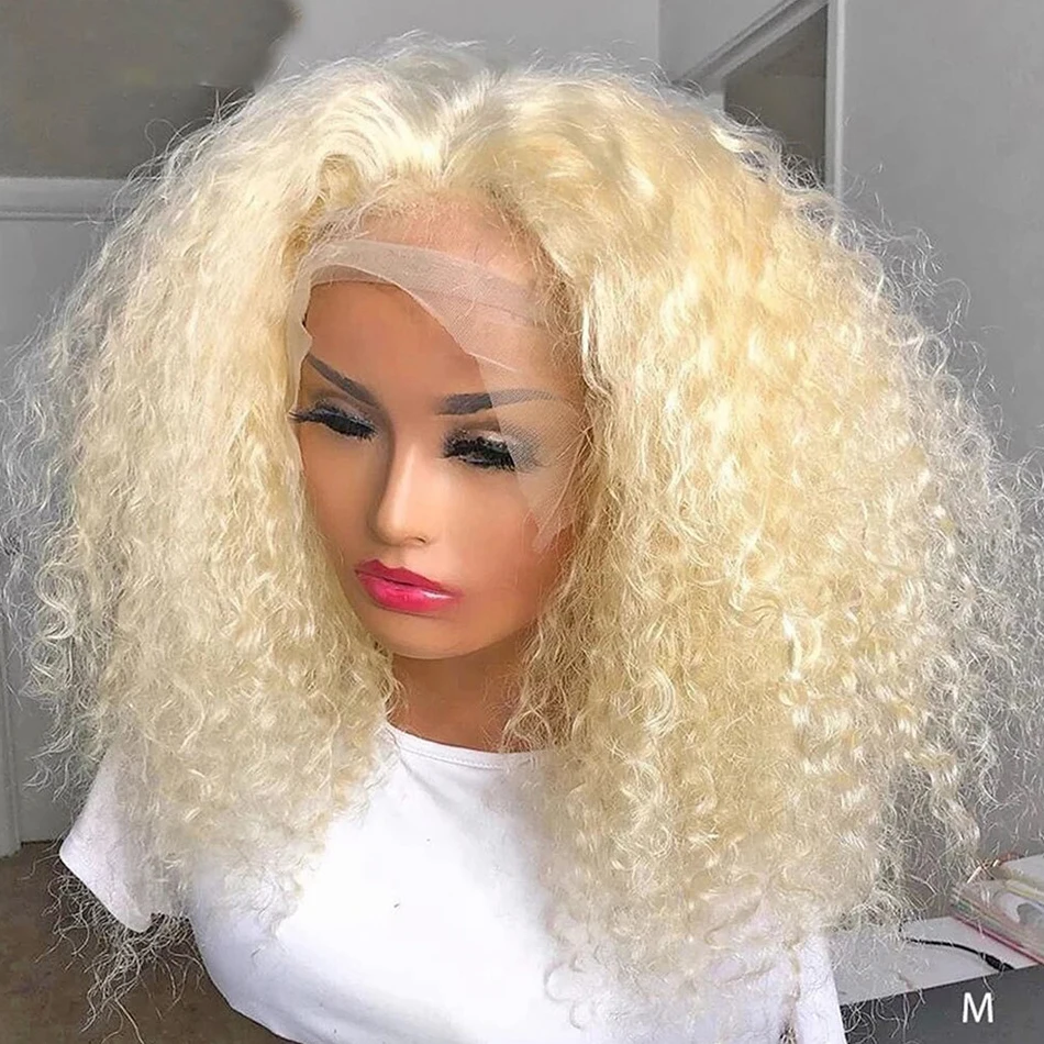 

613 Curly Short Bob Honey Blonde Bob Wig 13x4 Deep Wave HD Lace Frontal Wig Colored 13x6 Water Wave Human Hair Wig For Women