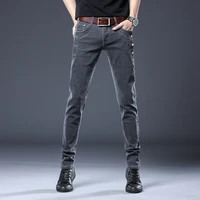 thoshine brand spring summer men thin jeans skinny fit fashion comfortable denim pants slim fit cowboy elastic trousers
