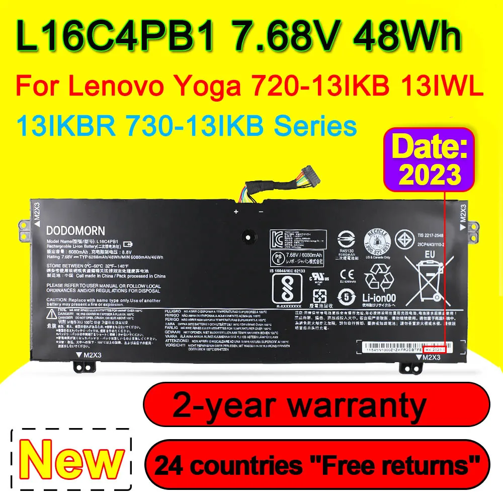

L20M4P71 Battery For Lenovo ThinkPad X1 Carbon Gen 9/10th 2021,Yoga G6 6th Gen 20XW 20XX L20L4P71 L20C4P71 L20D4P71 15.44V 57Wh