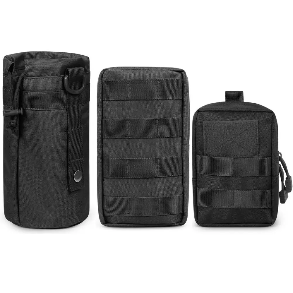 

3PCS Tactical Tool Pouches Large Smartphone Pouch Water Bottle Holster Camping Climbing Commuter Pocket Phone Holder New Arrival