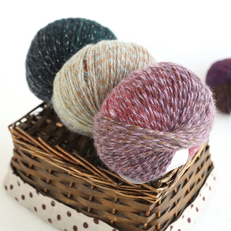 6 шт. 50 г/шар 9840 рококо декоративная шерстяная мохеровая ткань ручная окраска