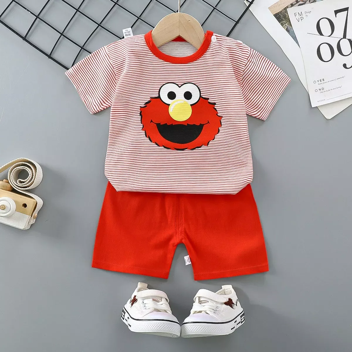 

2022 New Baby Cotton Linen Clothes Set Plaid Cartoon Casual Tops + Pants 2pcs Baby Set Cute Boy Girls Comfortable Infant Outfits