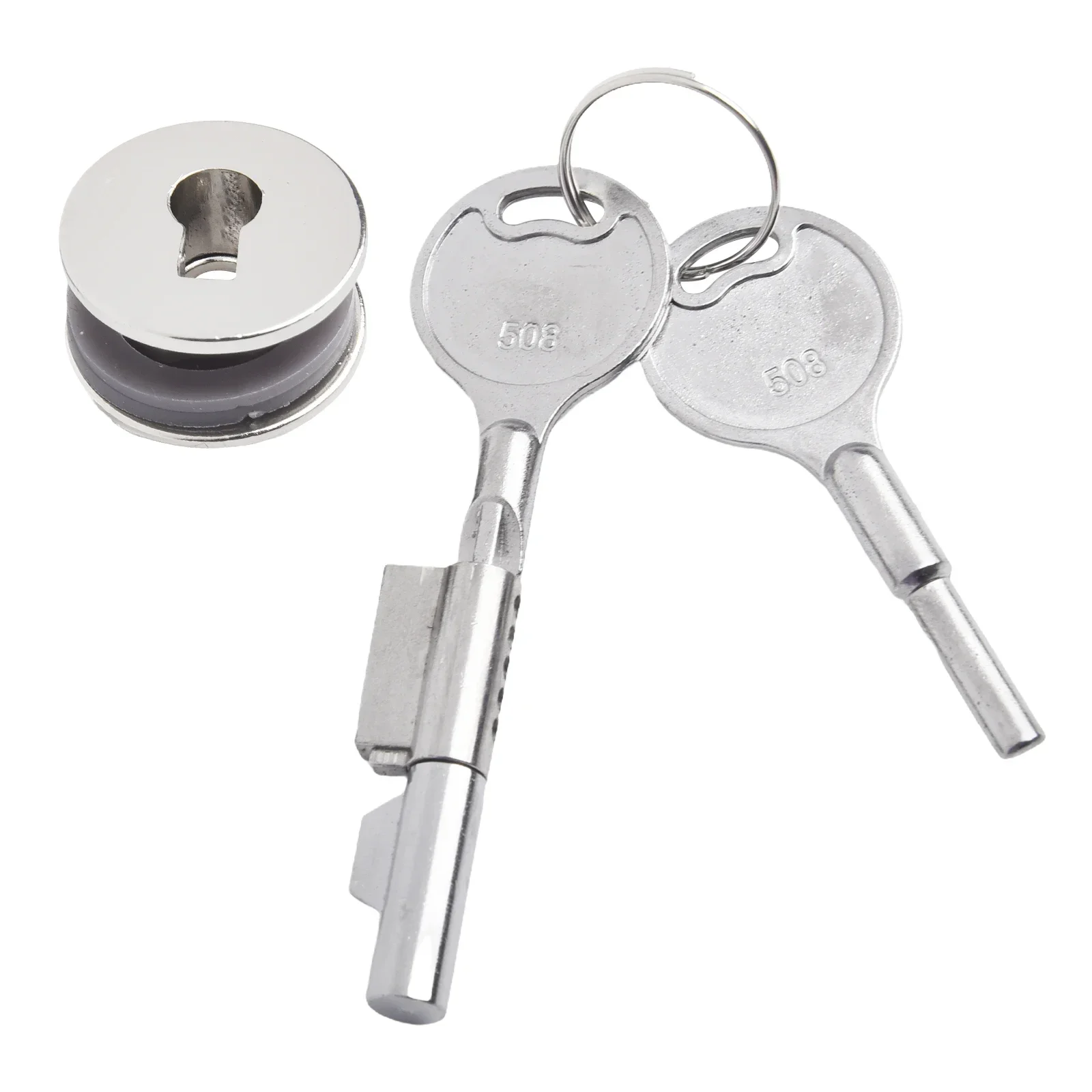 1 комплект замок для раздвижных стеклянных дверей с ключом витрина хромированной