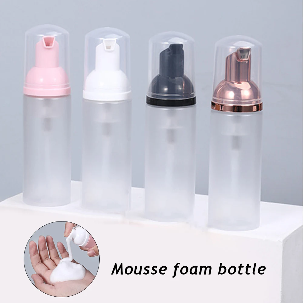 

Facial Cleanser Pump Bottle Refillable Lotion Shampoo Dispenser Eyelash Extension Foaming Soap Bottle Empty Plastic Mousse 60ml