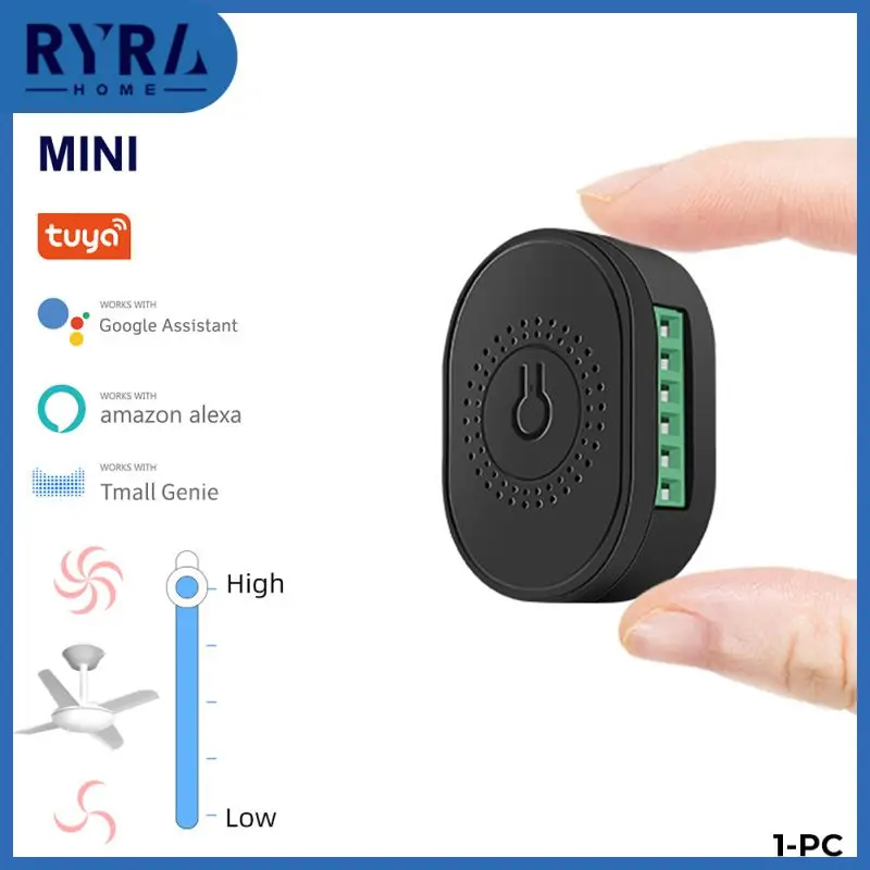 

Mini Remote Control Diy Fan Switch Smart Voice Control Intelligent Scenes Ceiling Fan Controller With Alexa Google Home Tuya